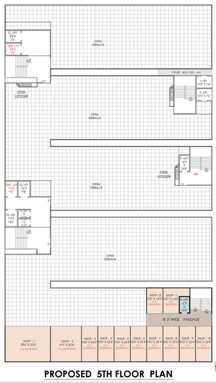 anjani nandan textile market A Cluster Plan For 5th Floor