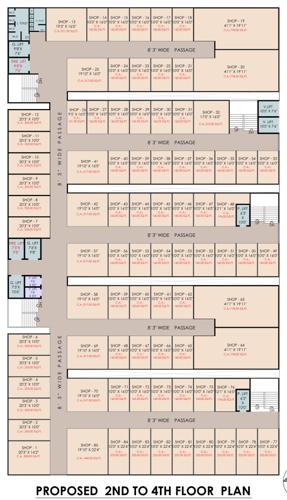 A Cluster Plan From 2nd To 4th Floor anjani-nandan-textile-market A Cluster Plan From 2nd To 4th Floor