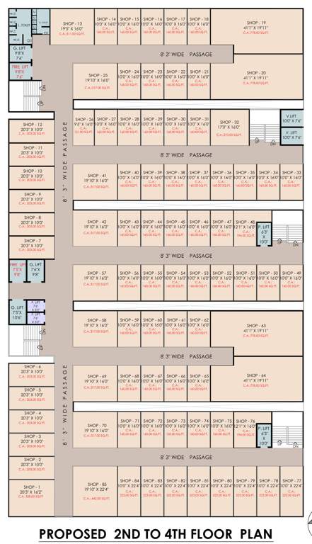  anjani nandan textile market A Cluster Plan From 2nd To 4th Floor