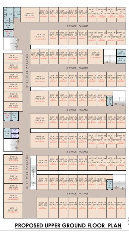  anjani nandan textile market A Upper Groiund Cluster Plan