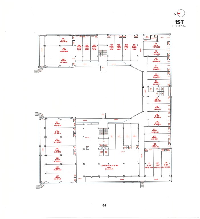  radhe fourtune Radhe Fourtune Cluster Plan for 1st Floor