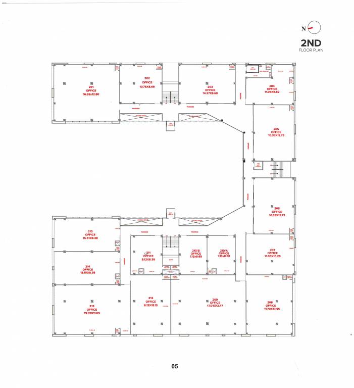 radhe fourtune Radhe Fourtune Cluster Plan for 2nd Floor