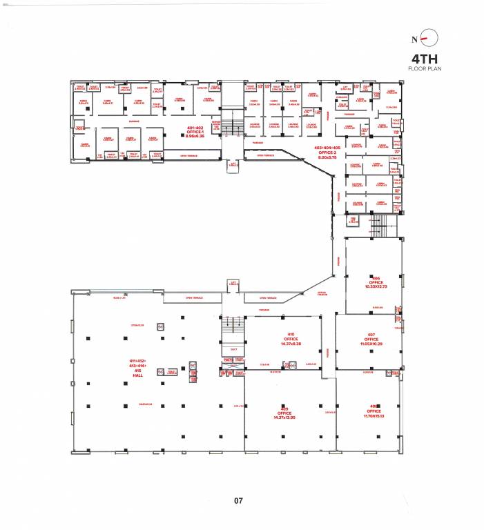  radhe fourtune Radhe Fourtune Cluster Plan for 4th Floor