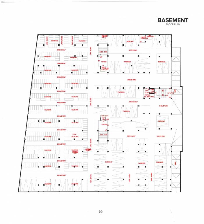  radhe fourtune Radhe Fourtune Cluster Plan for Basement Floor
