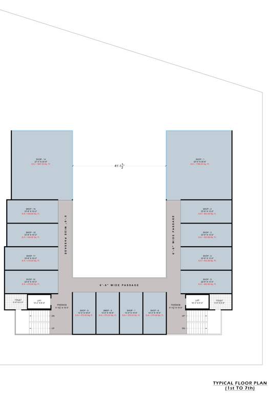  plaza Shiven Plaza Cluster Plan From 1st To 7th Floor
