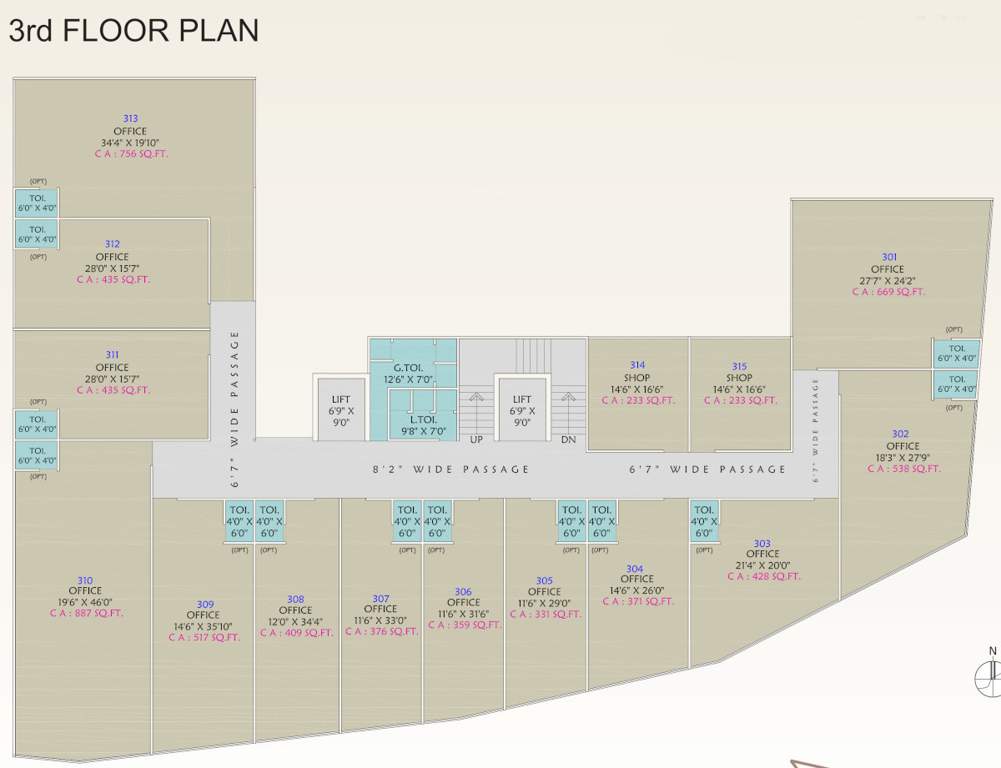  syska plaza 1 Cluster Plan For 3rd Floor
