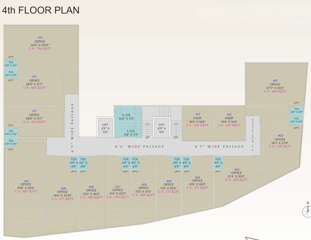 syska plaza 1 Cluster Plan For 4th Floor