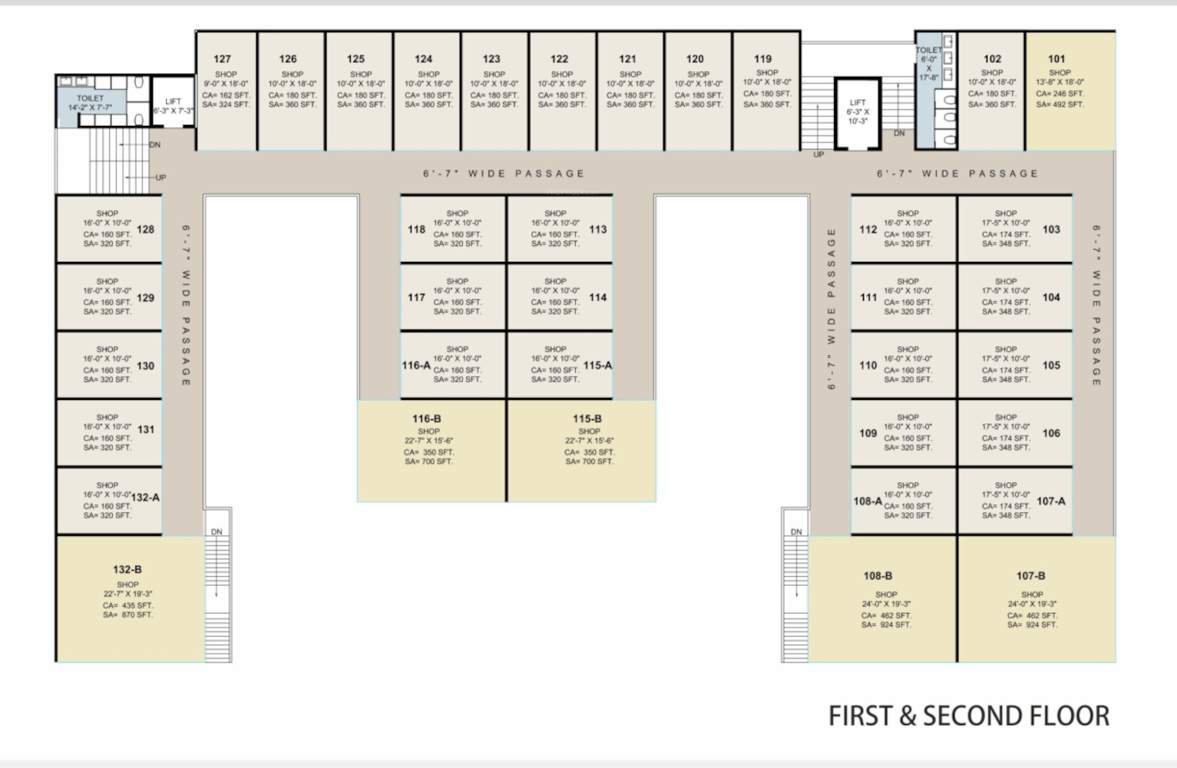  white pearl White Pearl Cluster Plan from 1st to 2nd Floor