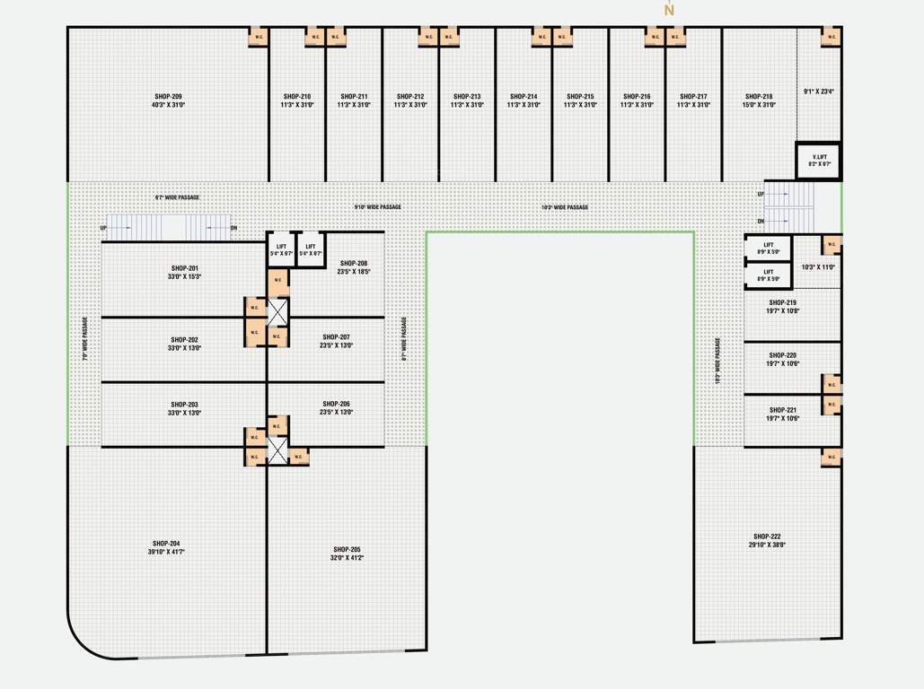  hill town plaza Hill Town Plaza Cluster Plan For 2nd Floor