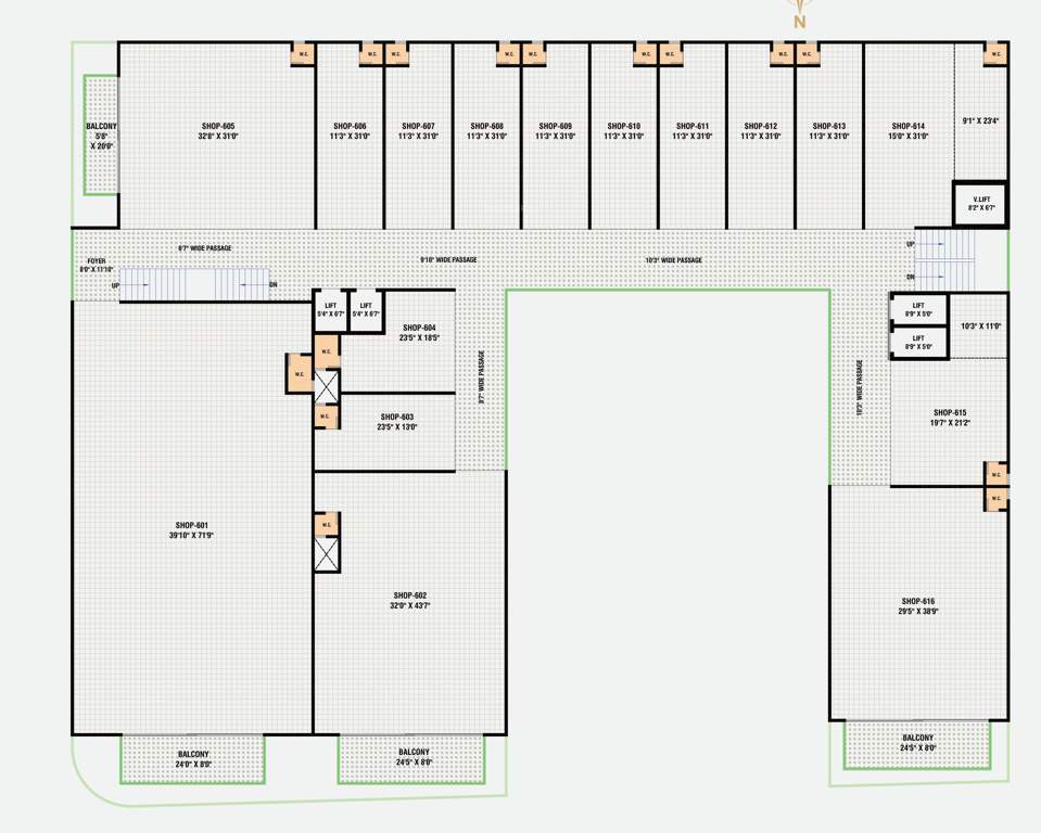  hill town plaza Hill Town Plaza Cluster Plan For 6th Floor