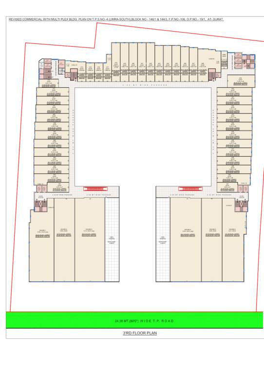  aashirwad high street Aashirwad High Street Cluster Plan for 3rd Floor