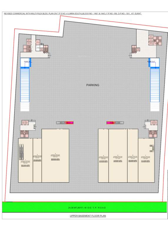  aashirwad high street Aashirwad High Street Upper Basement Floor Cluster Plan