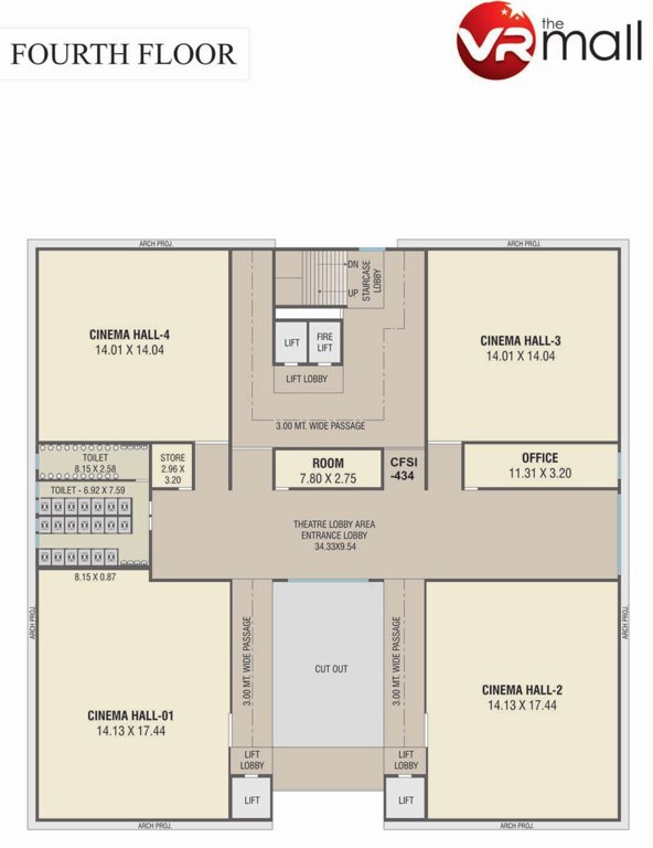  the mall Tower A Cluster Plan For 4th Floor