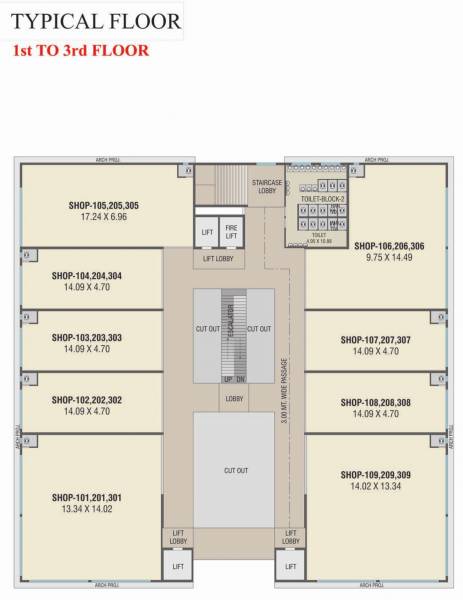 Tower A Cluster Plan From 1st To 3rd Floor the-mall Tower A Cluster Plan From 1st To 3rd Floor