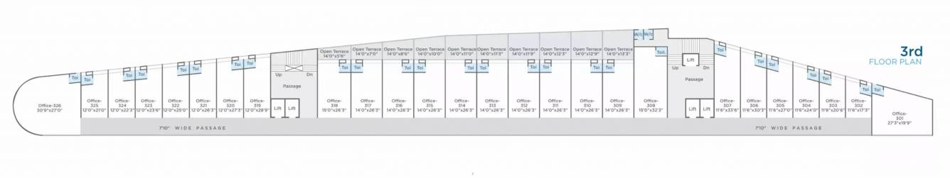 crossroad Tower A Cluster Plan For 3rd Floor