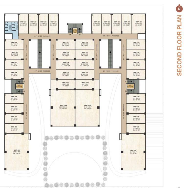 fortune highstreet Fortune Highstreet Cluster Plan For 2nd Floor