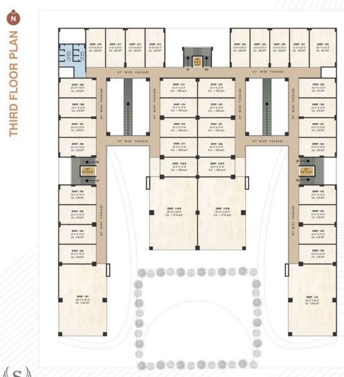 fortune highstreet Fortune Highstreet Cluster Plan For 3rd Floor