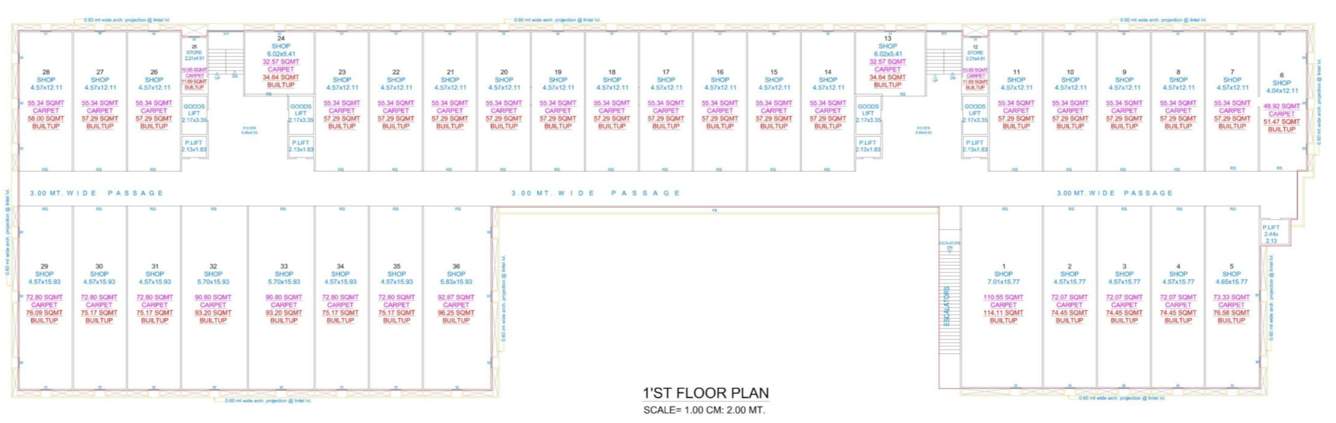 emporio textile hub A Cluster Plan For 1st Floor