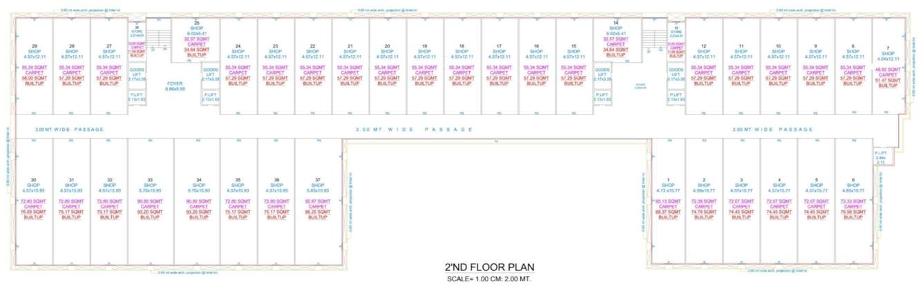  emporio textile hub A Cluster Plan For 2nd Floor