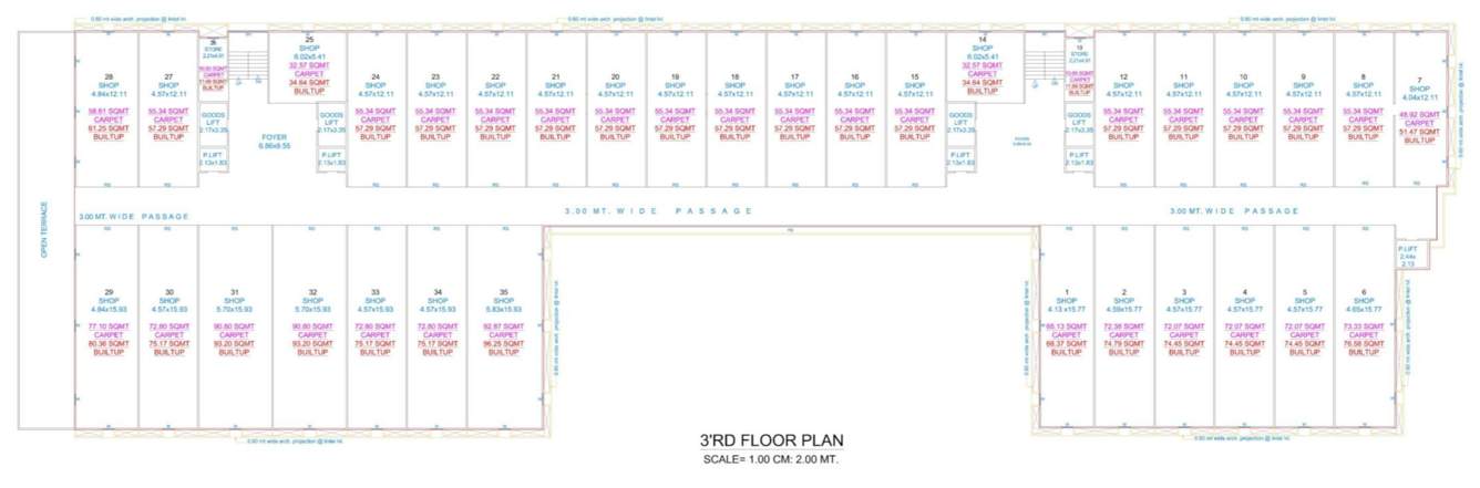  emporio textile hub A Cluster Plan For 3rd Floor