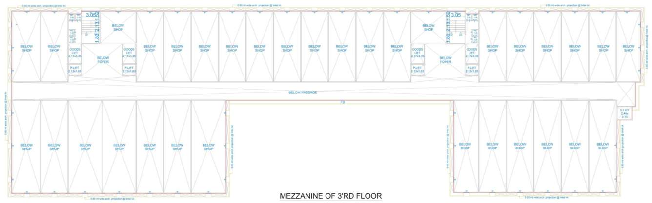  emporio textile hub A Mezzanine Of 3rd Floor Cluster Plan