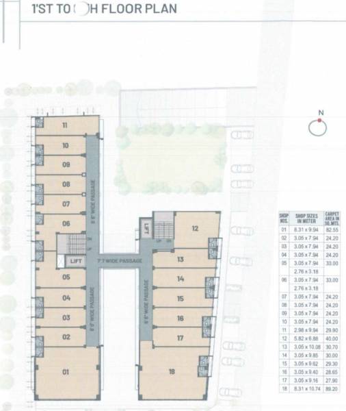 Aadinath Arcade Cluster Plan From 1st To 6th Floor arcade Aadinath Arcade Cluster Plan From 1st To 6th Floor