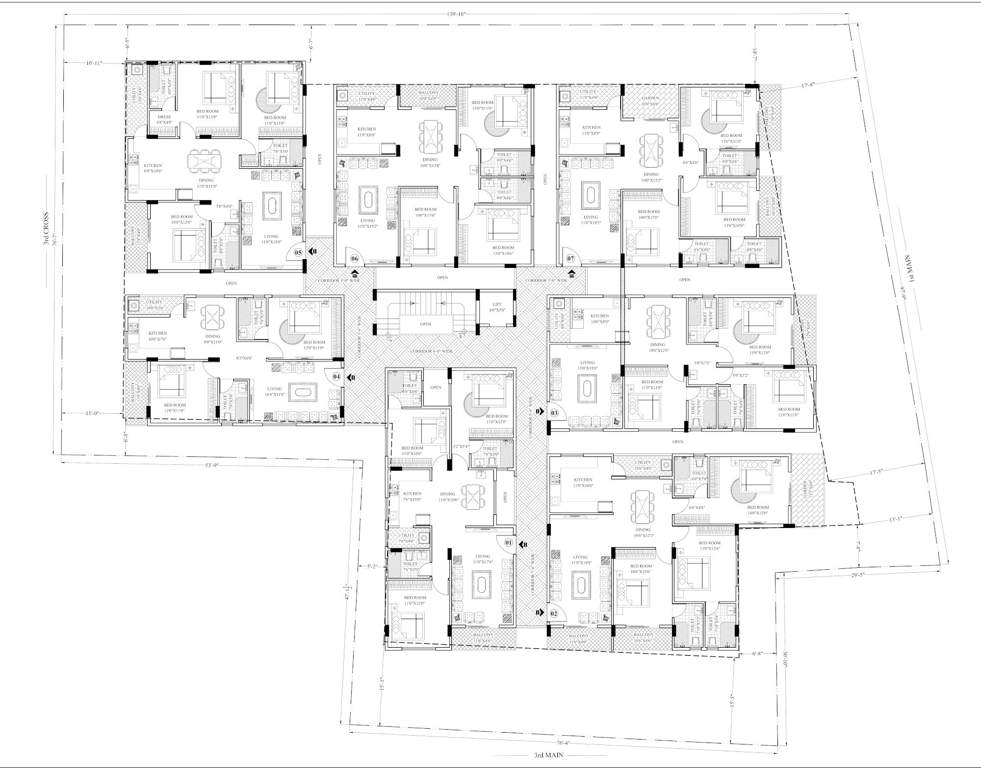 sai keerthana Sai Keerthana Typical Floor Cluster Plan
