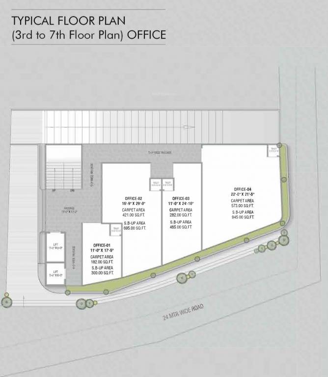 galleria A Cluster Plan From 3rd To 7th Floor