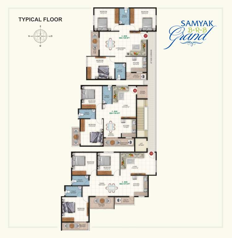  brb grand BRB Grand Cluster Plan from 1st to 5th Floor