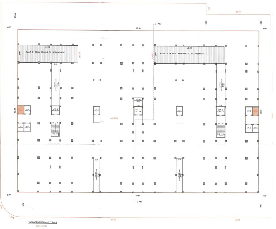  kohinoor 2 textile plaza Building A Basement 1 Cluster Plan