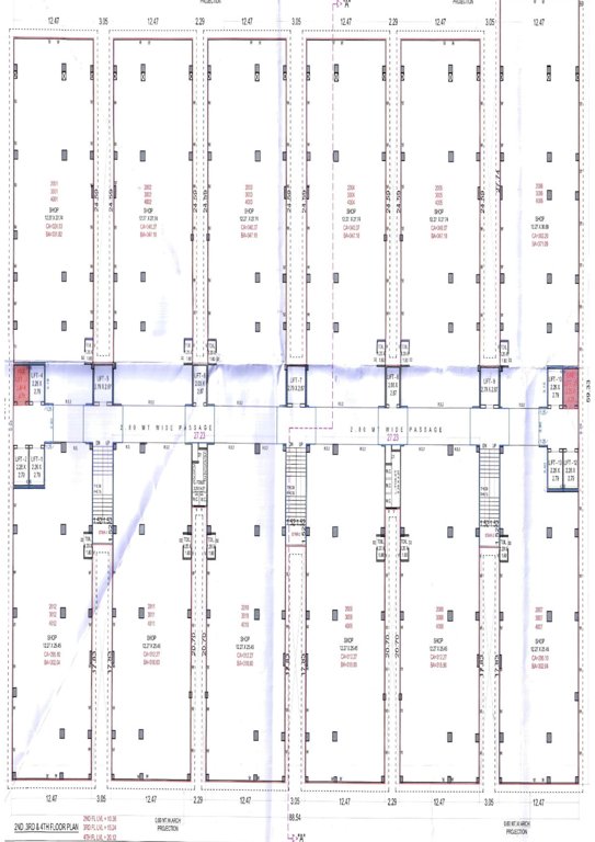 kohinoor 2 textile plaza Building A Cluster Plan For 2nd, 3rd & 4th Floor