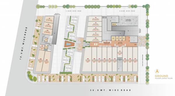  empire-it-park A + B Cluster Plan For Ground Floor