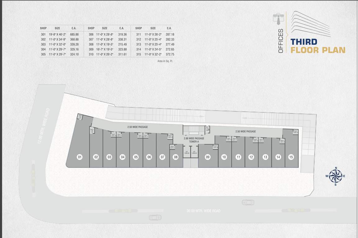  shreeji skyline Shreeji Skyline Cluster Plan For 3rd Floor