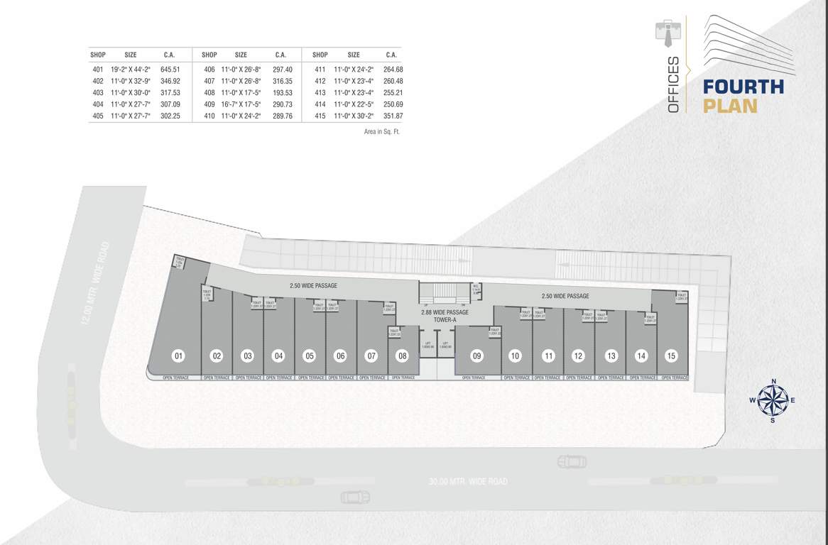  shreeji skyline Shreeji Skyline Cluster Plan For 4th Floor