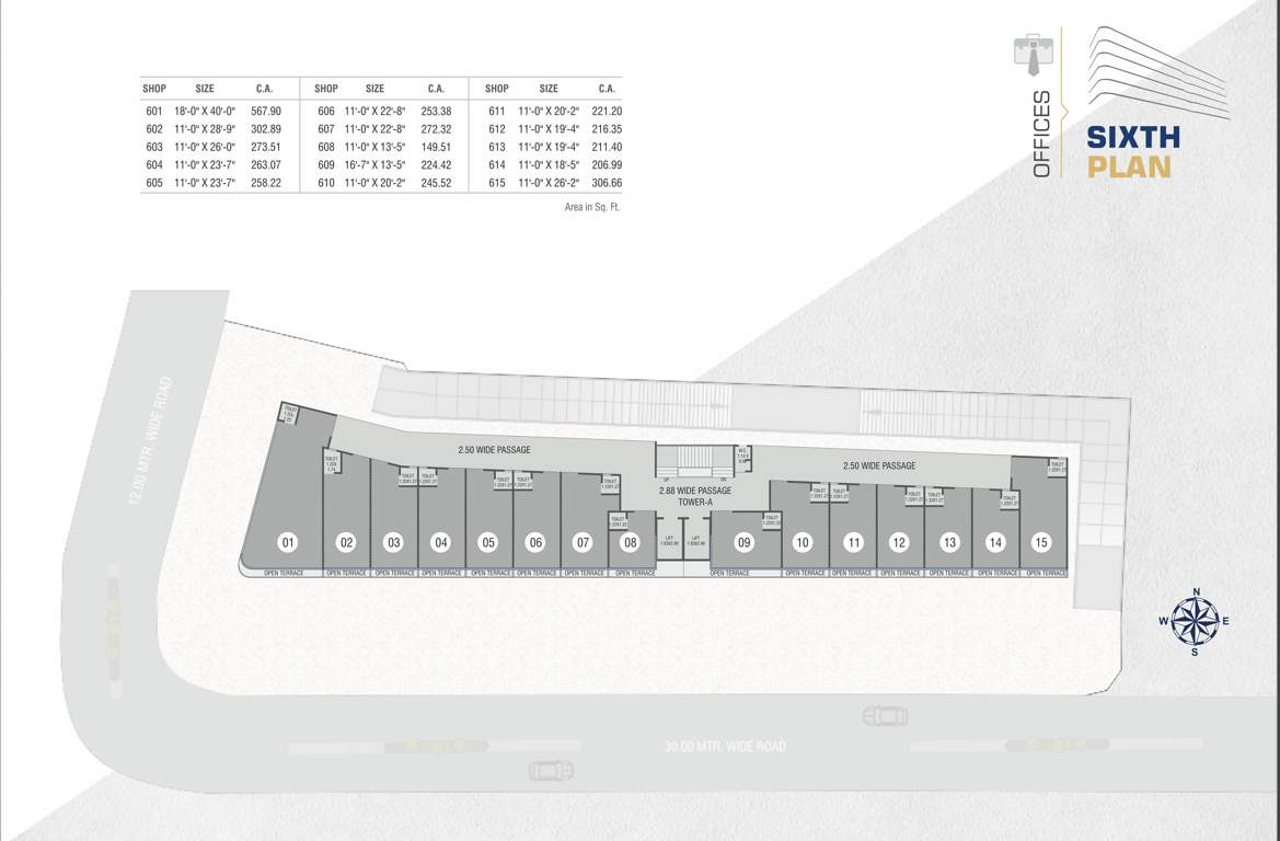  shreeji skyline Shreeji Skyline Cluster Plan For 6th Floor