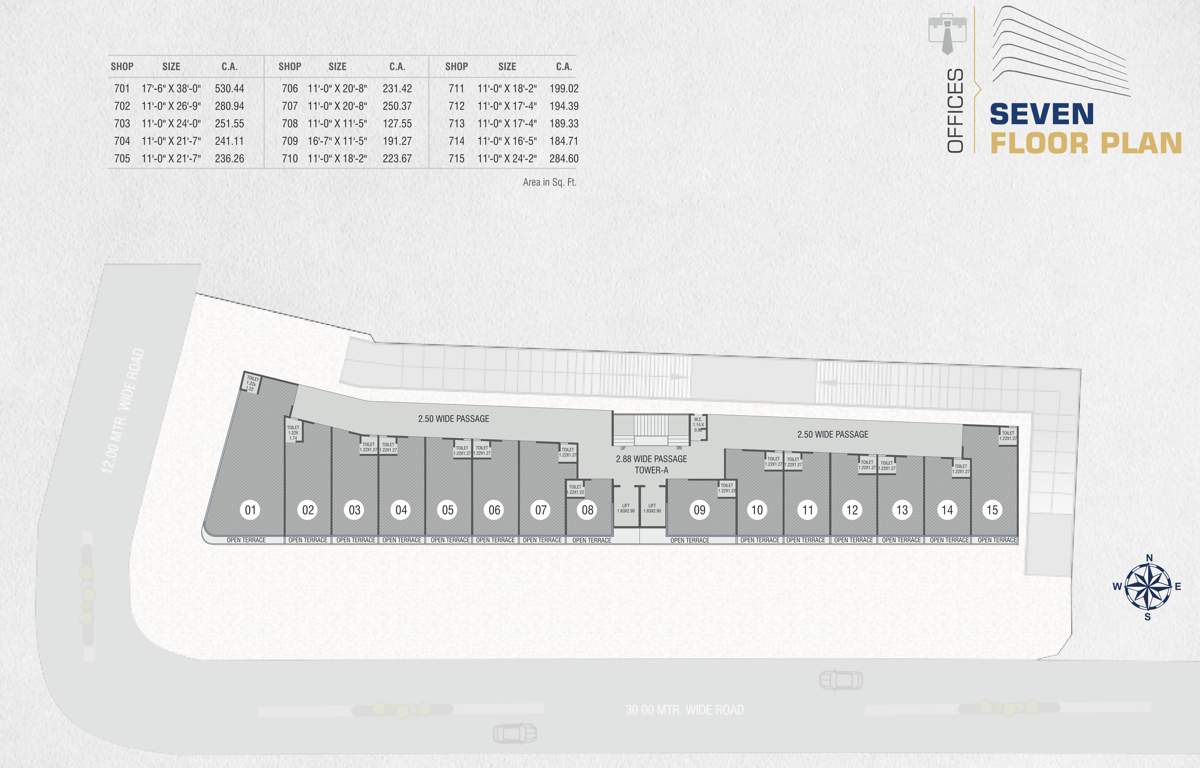  shreeji skyline Shreeji Skyline Cluster Plan For 7th Floor