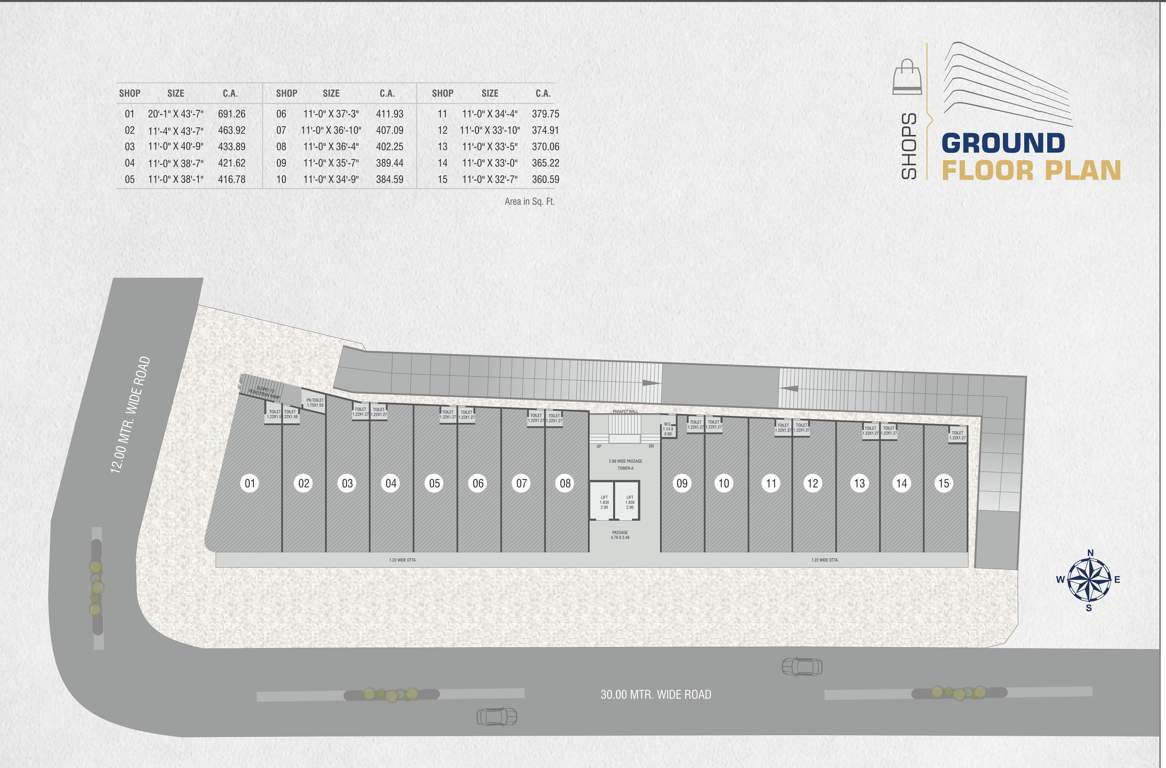  shreeji skyline Shreeji Skyline Cluster Plan For Ground Floor