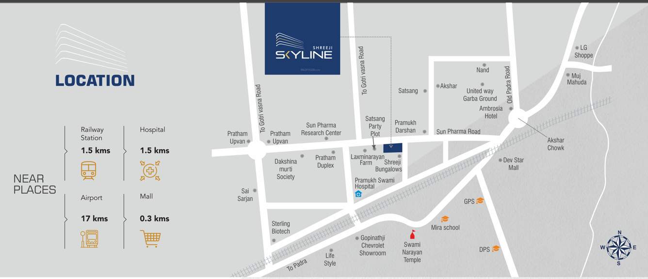  shreeji skyline Location Plan