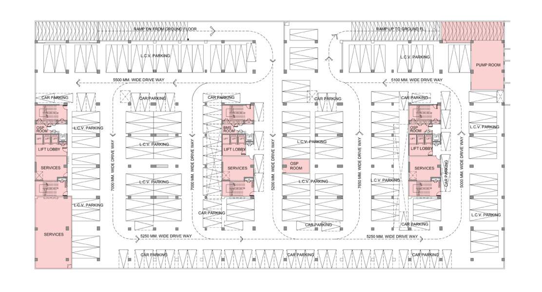  ecospace business towers Tower 5A, Tower 5B, Tower 5C  Basement Cluster Plan