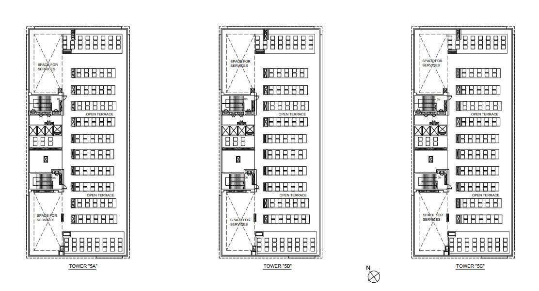 ecospace business towers Tower 5A, Tower 5B, Tower 5C  Rooftop Cluster Plan