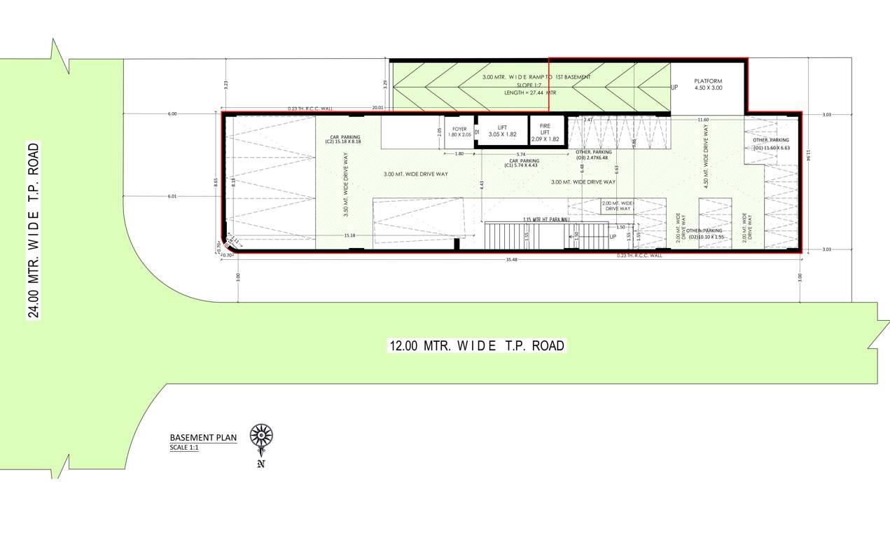  accord A Basement Cluster Plan