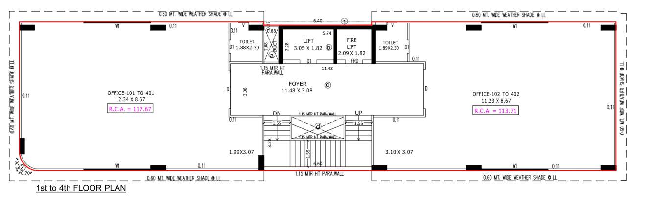  accord A Cluster Plan From 1st To 4th Floor