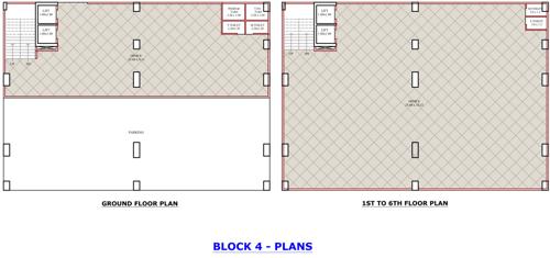  73-east-avenue-corporate Block  4 Cluster Plan From Ground To 6th Floor