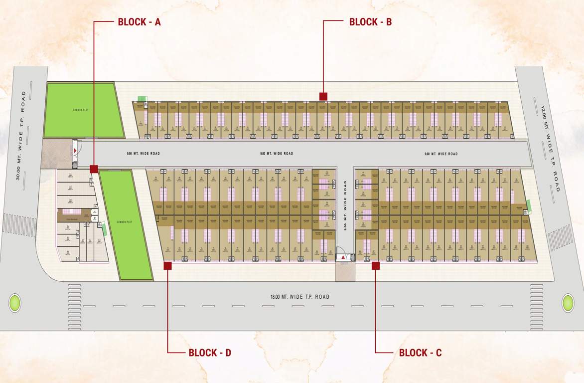  radhe krishna gold commercial and industrial estate A To D Typical Cluster Plan