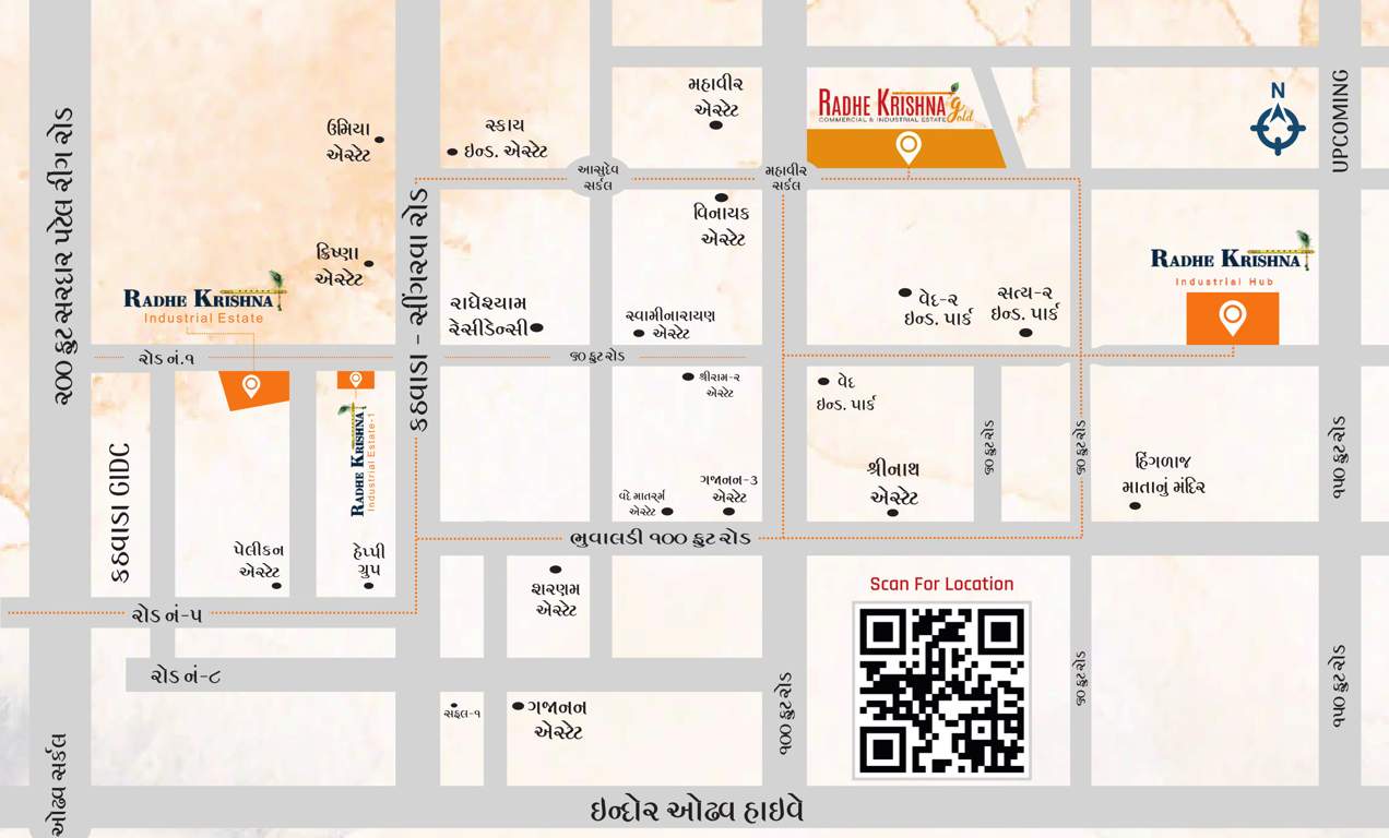  radhe krishna gold commercial and industrial estate Location Plan