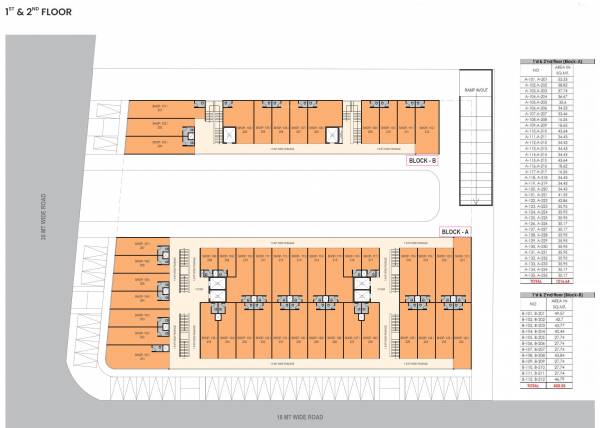  trade-center A, B 1st & 2nd Floor Cluster Plan