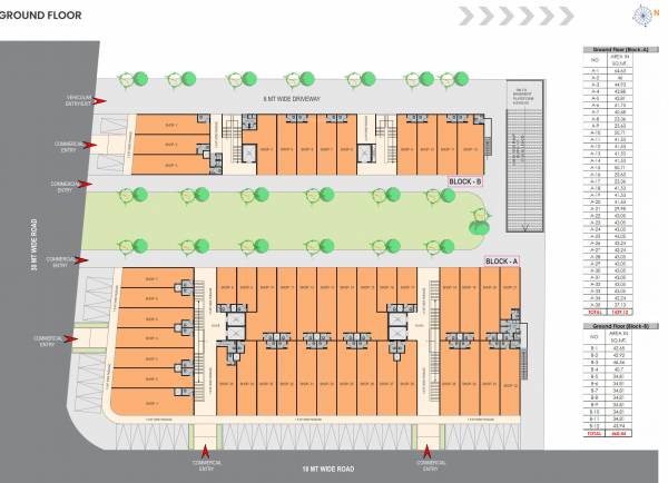  trade-center A, B Ground Cluster Plan