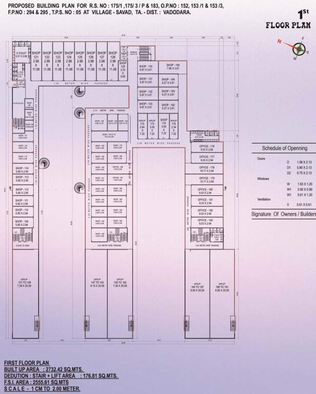  crystal pramukh commercial hub Commercial Cluster Plan For 1st Floor