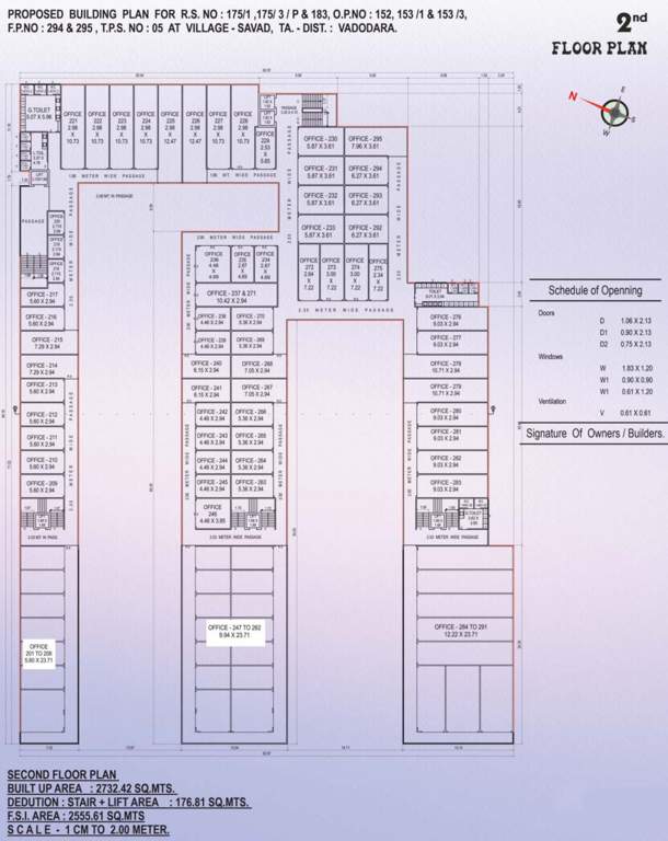  crystal pramukh commercial hub Commercial Cluster Plan For 2nd Floor