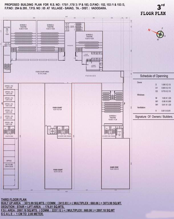  crystal pramukh commercial hub Commercial Cluster Plan For 3rd Floor